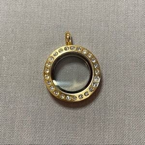 Origami Owl NEW Mini Gold Locket with Crystals